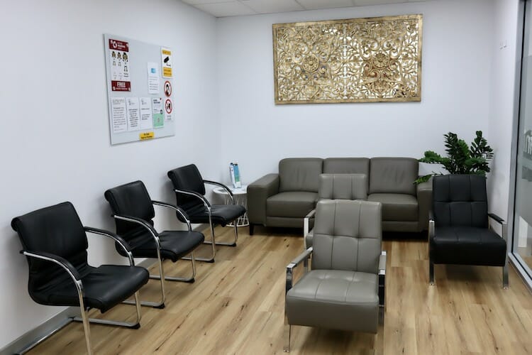 waiting room Pacific Specialist Clinic vasectomy suite